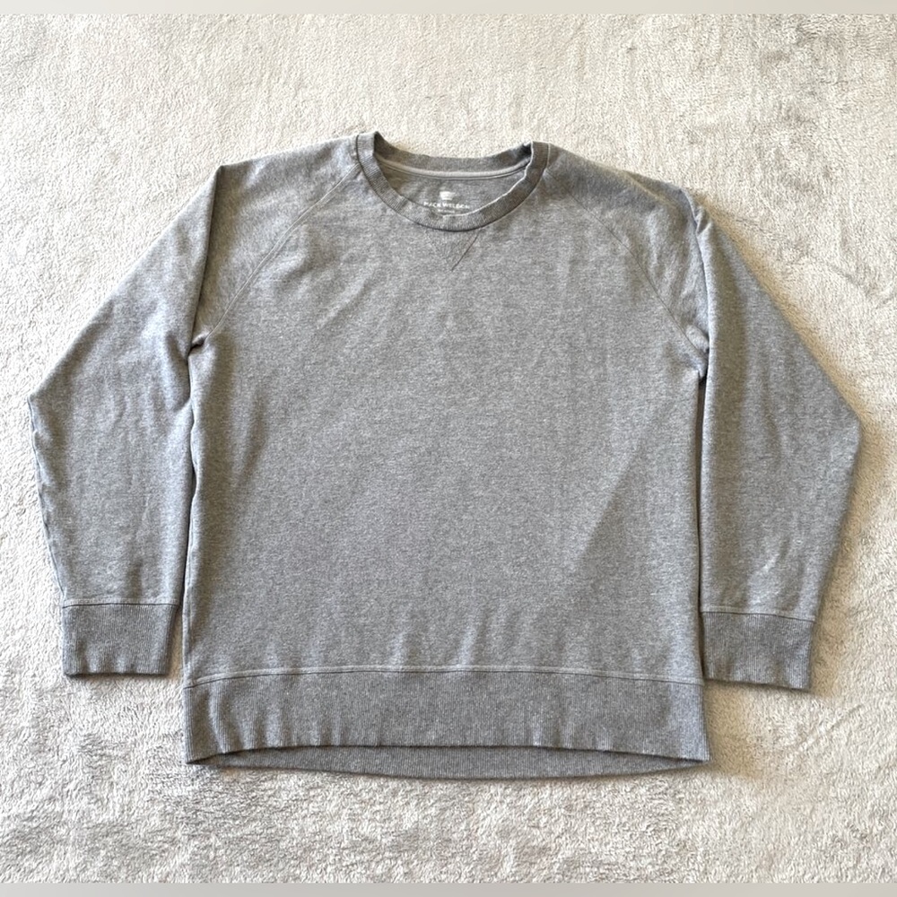Mack Weldon Sweatshirt Mens Extra Large Grey Crewneck Raglan Activewear Golf